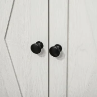 HOMCOM Credenza Bassa da Cucina in Stile Rustico con Cassetto e Armadietto con Ripiano Regolabile, Bianco(m-9)