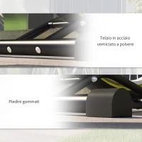 HOMCOM Supporto per Bici con Ganci Regolabili, Compatibile con Biciclette 24"-29" e 700c, per Garage, Interno ed Esterno, Nero(m-7)