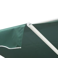 Outsunny 300 x 300CM 2 Side Free Standing Manual Awning Canopy Patio Garden Outdoor Sun Shade Shelter w/Winding Handle (Green)(m-8)