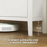 HOMCOM Scarpiera Slim 4 Cassetti per 20 Paia di Scarpe Taglia EU44 e Ripiani Regolabili, 105x24x95.5cm, Bianco(m-6)
