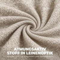 HOMCOM Esszimmerstühle Gepolstert Küchenstühle mit Stahlbeinen Beige(m-7)