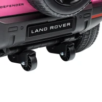 AIYAPLAY Coche Eléctrico SUV para Niños Land Rover Defender 12 V Mando a Distancia Suspensión Arranque Suave 2,7-4,5 km/h Rosa(m-13)