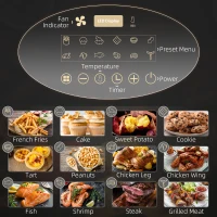 HOMCOM 4L Air Fryer, 1300W Air Fryer Oven with Digital Touch Display, Rapid Air Circulation, 12 Cooking Programs, Adjustable Temperature, Timer, Nonstick Basket for Oil Less or Low Fat Cooking, Black(m-4)