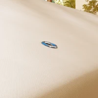 Outsunny Toile de rechange pour pavillon tonnelle tente toit de remplacement gazebo de jardin tissu polyester 4 x 3 m crème(m-8)