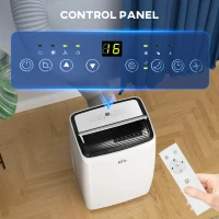 HOMCOM 14,000 BTU Mobile Air Conditioner, with LED Screen - White(m-7)