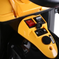 HOMCOM Escavatore Elettrico Trattore per Bambini Scavatrice Macchinina Giocattolo Velocità: 2.5KM/h 150 x 62 x74cm(m-7)