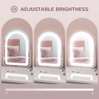 HOMCOM 33 x 44.5cm LED Vanity Mirror - White(m-6)