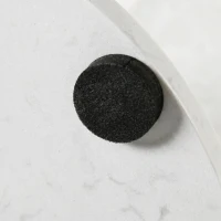 HOMCOM Cuier de podea autoportant cu 6 cârlige tip disc din oțel și bază din ardezie, alb(m-9)