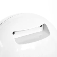 HOMCOM Camino Elettrico con Effetto Fiamma Ruotabile e Portatile, Caminetto Elettrico 1500W con Protezione da Surriscaldamento e Antiribaltamento, Copertura 10-15m², 30.5x18x35cm, Bianco(m-8)