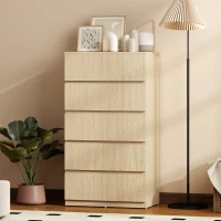 HOMCOM Chest of Drawers, 5-Drawer Storage Cabinets, Modern Dresser, Storage Drawer Unit for Bedroom(m-10)