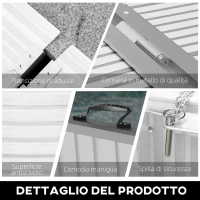 HOMCOM Rampa per Sedia a Rotelle e Scooter per Disabili Pieghevole e Antiscivolo in Alluminio, 305x73.5x5 cm, Argento(m-5)