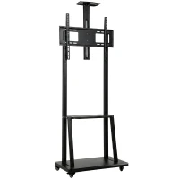 HOMCOM Suport Mobil pentru Televizor de 32-75 Inci, VESA Maxim 400x600, Negru(m-1)