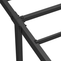HOMCOM 3ft Single Bed Frame with Underbed Storage, Metal Platform Bed Frame with Steel Slat Support, No Box Spring Needed(m-10)