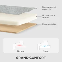 HOMCOM Canapé d'angle convertible réversible, canapé-lit 3 places, méridienne, coffre de rangement, 197lx129x 85cm, gris clair(m-7)