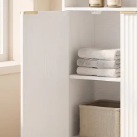 HOMCOM Bookcase Adjustable Shelf Bookshelf Anti-Tip Hardware 6-Tier, White(m-12)