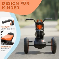 AIYAPLAY Driewieler, Kinderfiets, Loopfiets, Kinderfiets met Pedalen, Loopfiets voor Kinderen 18-36 Maanden, Staal, 79x44x47 cm, Oranje(m-6)