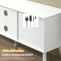 HOMCOM TV Cabinet Stand Unit for TVs up to 50'' with Foldable Drawers, Entertainment Centre for Living Room White(m-6)