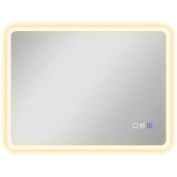 HOMCOM 80 x 60cm LED Bathroom Mirror, with Bluetooth - Silver Tone(m-1)