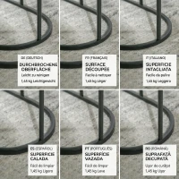 HOMCOM Set 2 măsuțe de cafea cu blat cu efect de marmură, din lemn și oțel, Ø50x50.5 cm și 60x36x43.5 cm, negru(m-22)