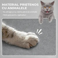 HOMCOM Fotoliu Reclinabil cu 8 Puncte de Masaj și 5 Moduri, Poggiapiedi, Încălzire, Material Catifelat, Gri(m-6)