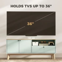 HOMCOM TV Stand Cabinet for Television up to 36 Inch, Modern TV Unit with 2 Doors, Entertainment Center with Adjustable Shelf(m-7)