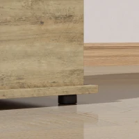 HOMCOM Large 114L Storage Chest Grey Wood Bench Trunk with Safety Lid for Bedroom Hallway and Living Room 100 x 40 x 40cm(m-9)