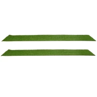 Outsunny Lot de 2 gazons synthétiques artificiels Moquette extérieure intérieure 3L x 1l m Herbes Hautes denses 2,5 cm Vert(m-8)