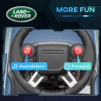 AIYAPLAY 2-in-1 Land Rover Licensed 6V Kids Electric Ride On Car, Sliding Car w/ Headlights, Music, for 18-60 Months, Light Blue(m-6)