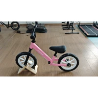 AIYAPLAY 11.2" Balance Bike for 2-5 Years, Toddler Bike with Lighting Wheels, Adjustable Seat & Handlebar, 360° Steering, Pink(m-4)