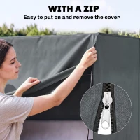Outsunny 220 x 125cm Three-Seater Swing Chair Protective Cover - Grey(m-7)
