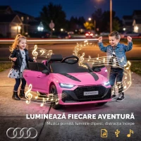 AIYAPLAY Coche Eléctrico para Niños Audi RS 6 Avant GT 12V con Mando a Distancia 2,4G Motor Doble Arranque Progresivo Suspensión(m-9)