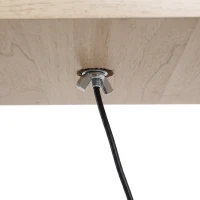 HOMCOM Lampa de Podea cu 3 Polite Integrate Cuplare E27 Putere 40W Stejar(m-8)
