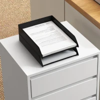 HOMCOM Cassettiera da Ufficio con 4 Cassetti e Ruote con Freno in Legno MDF, 46x40x65 cm, Bianco(m-7)