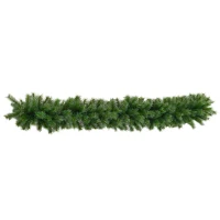 HOMCOM 1,8 m künstliche Weihnachtsgirlande Blumendekoration mit 160 Spitzen Grün(m-1)