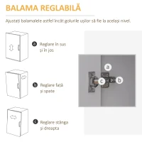 HOMCOM, Dulap pentru documente, Cu 5 Sertare, MDF, PAL,78 x 40 x 66.5 cm, Alb(m-7)