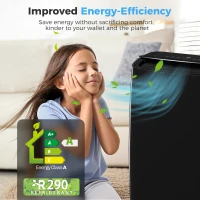 HOMCOM Portable Air Conditioner 14000 BTU, 4-in-1 Air Conditioning Unit, Dehumidifier, Cooling, Fan, Child Lock, 40m²(m-6)