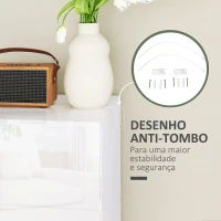 HOMCOM Cómoda com 5 Gavetas de Madeira Cómoda de Dormitório Cómoda Branca Estilo Moderno 55x33x80 cm Branco Brilhante(m-12)