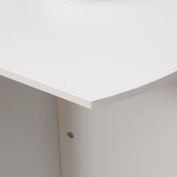 HOMCOM Tavolo da Pranzo Pieghevole Salvaspazio in Legno, 90x60x74cm, Bianco(m-7)