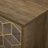 HOMCOM Mobile da Ingresso Moderno con Decori Dorati e Gambe in Acciaio, 99x39x75.5cm(m-9)