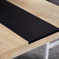 HOMCOM Mesa de Sala de Jantar para 4-6 Pessoas Estilo Moderno com Bancada de Melamina de Madeira Carga 50 kg 120x69x75 cm Madeira e Preto(m-9)
