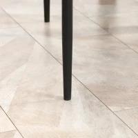 HOMCOM 5-delige Eetkamerset Tafel en 4 Stoelen, Modern Design, Glazen Tafel, Zwart(m-9)