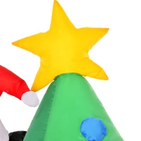 HOMCOM Opblaasbare kerstboom kerstman hond(m-11)