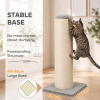 PawHut Cat Scratching Post, 76cm Tall Scratch Post for Indoor Kittens, Cat Scratcher with Stable Base(m-6)