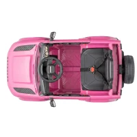 AIYAPLAY Coche Eléctrico SUV para Niños Land Rover Defender 12 V Mando a Distancia Suspensión Arranque Suave 2,7-4,5 km/h Rosa(m-15)