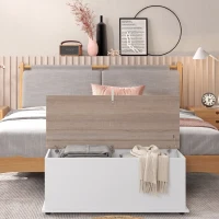 HOMCOM Panca Contenitore Multiuso Legno per Camera Ingresso Bianco 100x40x40cm(m-7)