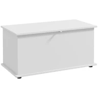 HOMCOM Panca Contenitore Multiuso in Legno per Camera e Ingresso, 80x40x40 cm, Bianco(m-1)