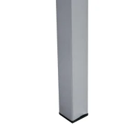 Outsunny Set de 2 Șezlonguri și Măsuță cu Blat din Sticlă, 59x169x66 cm, Crem(m-9)