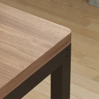 HOMCOM Conjunto Mesa de Comedor Extensible 120-160 cm y 6 Sillas Apilables para 4-6 Personas Marrón Efecto Madera(m-11)