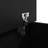 HOMCOM Baúl de Almacenaje 102L con Bisagra de Seguridad Estilo Moderno para Pasillo Dormitorio Salón 80x40x45 cm Negro(m-12)