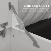 HOMCOM Panca Contenitore Multiuso in Legno per Camera e Ingresso, 80x40x40 cm, Bianco(m-5)